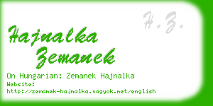 hajnalka zemanek business card